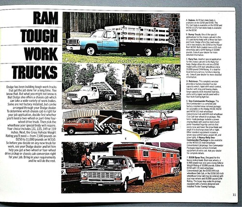 ORIGINAL 1982 DODGE PICKUP SALES BROCHURE CATALOG ~ 16 PAGES ~ 9.25" X 11" - Picture 11 of 12