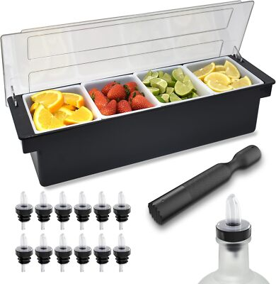 #ad Hamp;E Supplies Condiment containers with lids Tray Condiment Tray Pizza Topping $39.51