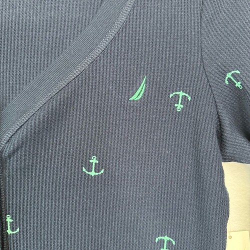 NWT NAUTICA Navy Blue Anchor Print Women's Sleepwear Nightgown Sz Med Nautical - Picture 12 of 14