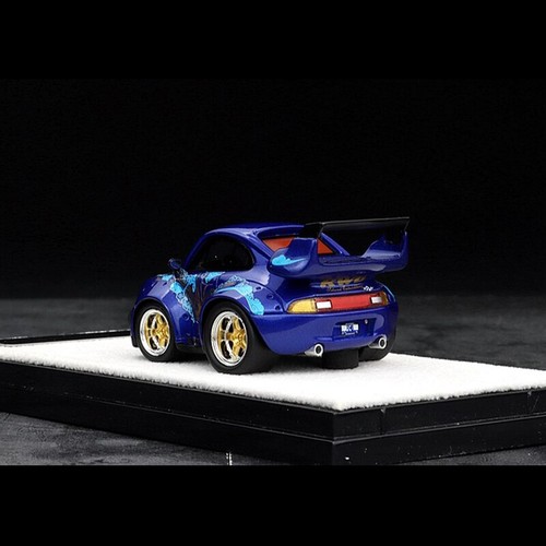 Little Egg 1:64 Car Model Porsche 993 RWB Q Car Royal Ocean Vehicles Collection - Picture 2 of 4