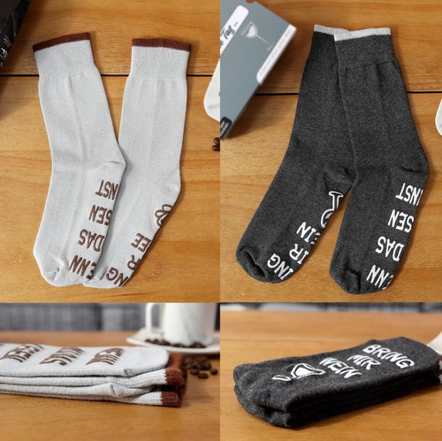 Socken Geschenkset für Frauen und Männer mit Spruch auf Sohle, 2 Paar, 36-43 - Bild 5 von 6