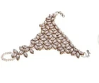 Indian Bollywood Gold Tone Kundan Bridal Haath Phool Fashion Hand Bracelet