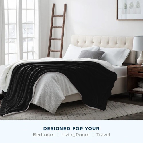 Reversible Sherpa fleece blanket Fluffy Sofa Bed throws Winter Blankets UK Sizes - Picture 63 of 69