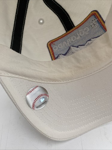 Cappello Colorado Rockies marca '47 bianco toppa cappello cinturino posteriore - Foto 6 di 7