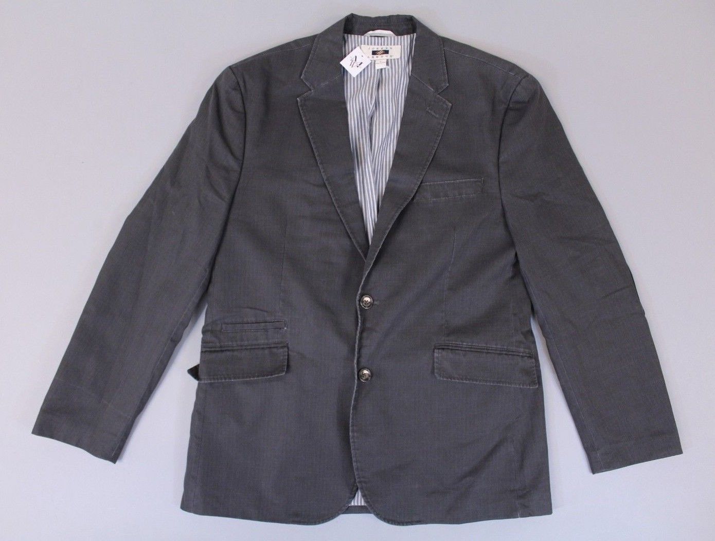 Joseph Abboud Men's 2-Button Worn Look Blazer GG8 Charcoal Large NWT Joseph Abboud Men's 2-Button Worn Look Blazer GG8 Charcoal Large NWT