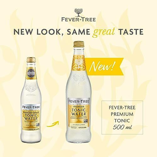 Fever Tree Indian Tonic Water 16.9 Fl Oz Pack of 8 Premium Mixer Drinks - Picture 2 of 5