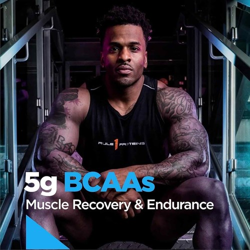 RULE 1 Whey Blend 68 serv Strawberry Banana 100% Whey Protein Blend 5.02lb - Picture 6 of 8