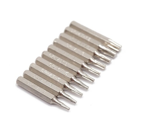 10 tlg Torx Bit Set T3 T4 T5 T6 T7 T8 T9 T10 T15 T20 Vollbit LANG TX MINI Handy - Picture 3 of 4