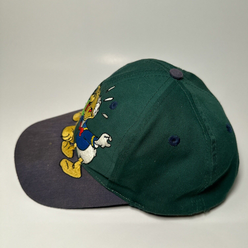 Vintage Walt Disney Donald Duck And Pluto Hat Youth Green Embroidered Adjustable - Picture 4 of 10