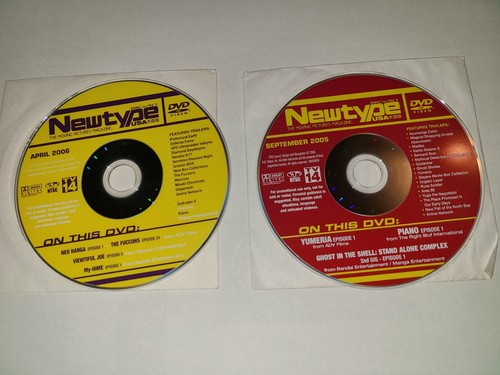 NEWTYPE USA MAGAZINE DVDS APRIL 2006 SEP 2005 TESTED - Imagen 1 de 5