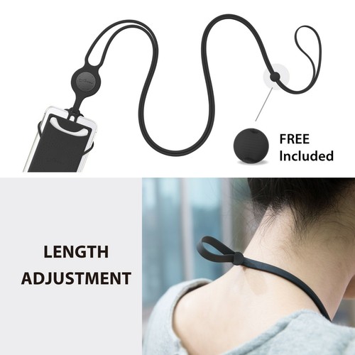 Bone Original Crossbody Lanyard Phone Tie 2 w.Card Holder Universal PhoneCase-BK - Photo 6 sur 8