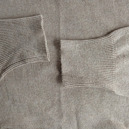 Neu ohne Etikett The Limited Größe S Seide Kaschmir beige Feinstrick Beutel Tasche Pullover - Bild 3 von 5