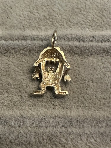 Vtg 90 14k Yellow Gold Tax Tasmanian devil Looney Tunes pendant charm - Foto 3 di 8