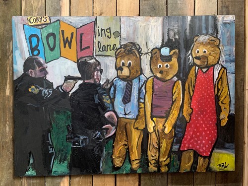 Trailer Park Boys Oil Painting 70 x 50cm Box Canvas Bubbles wall Art Artwork TPB - Picture 10 of 10