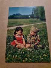 Postcard. Children. Dressed as Soldiers. Vintage. c1960's