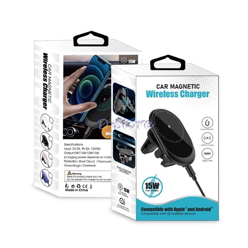 15W Magnetic Car Phone Holder Wireless Charger MagSafe iPhone15/14/13/12 Pro Max - Picture 7 of 9