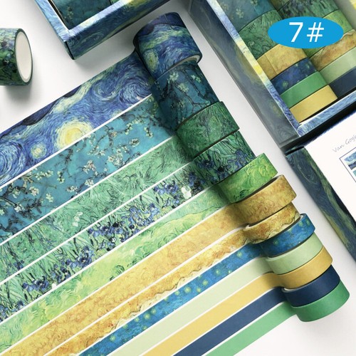 Washi Tape 12 Rolls Pack Set 3m Decorative Adhesive Masking Tape DIY Sticker Set - Picture 19 of 20
