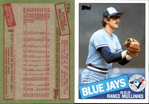 1985 Topps Baseball Cards Complete Your Set U-Pick #'s 201-400 NM/MINT - Picture 137 of 201