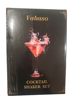 Vabaso Bartender Kit, 24pcs Bartending Kit Cocktail Shaker Set, 24Pcs-Black