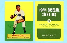 2022-1964 Standup Collector Card - #40 Sandy Koufax-Los Angeles Dodgers