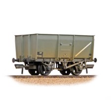 Bachmann 37-450D OO Gauge 16T Steel Slope-Sided Wagon Rivetted Doors BR Grey [W]