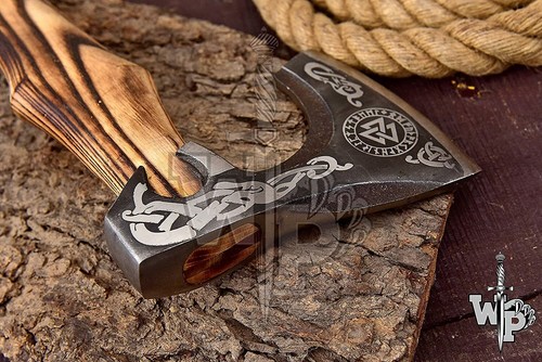 Custom Handmade Carbon Steel Tomahawk Axe Viking Hunting Vantage AXE Battle   - Bild 4 von 5