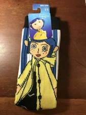 Coraline Buttons Stripe Crew Socks NEW /w Tags Bioworld 8-12