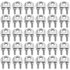 30 Pack 5/16 Inch M8 Wire Rope Clamp, 304 Stainless Steel Wire Rope Clip U Bolt