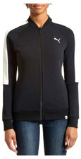 Puma Women's French Terry Full-Zip Logo Track Jacket Black Cambodia- Size: Small