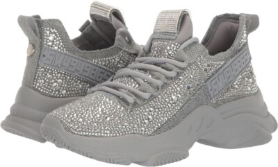 New Steve Madden Women's Maxima Rhinestone Gym Shoe Sneakers Denim