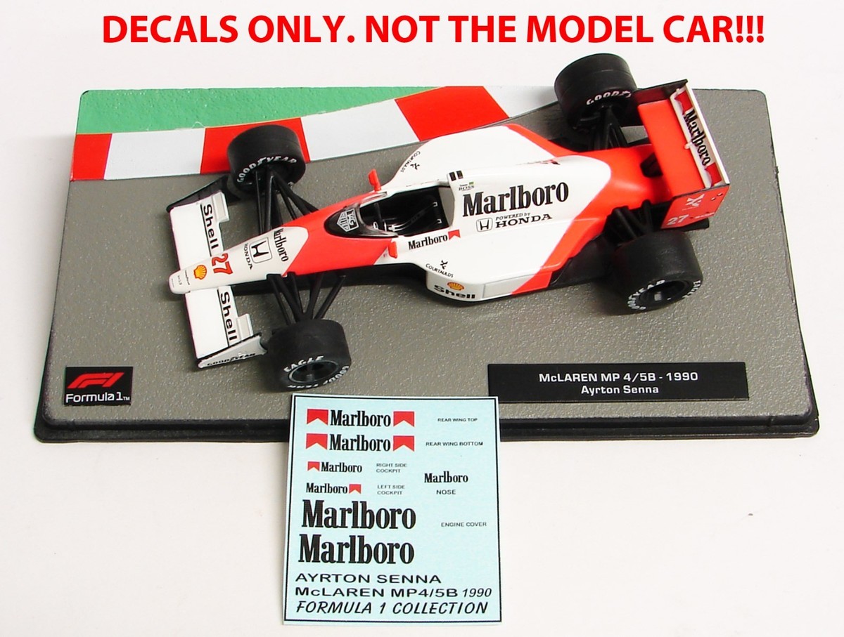 DECALS Ayrton Senna 1990 McLaren MP 4/5B 1:43 Formula 1