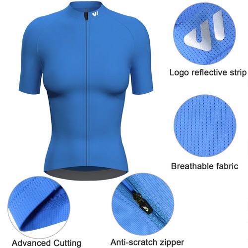 Wulibike Radtrikot Damen Kurzarm Fahrradtrikot Schnelltrocknend Leichtgewichtig - Bild 27 von 86