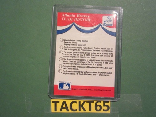 1989 FLEER BASEBALL NATIONAL LEAGUE STICKER(S) - Picture 34 of 34