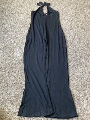 oh polly black halter dress Oceane Cut Out Halter Neck Floor Length Maxi Dress in Black