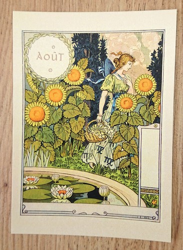 Calendario postales de diseño de jardín francés Art Nouveau temporadas nuevas solo 1 pieza - Imagen 13 de 17