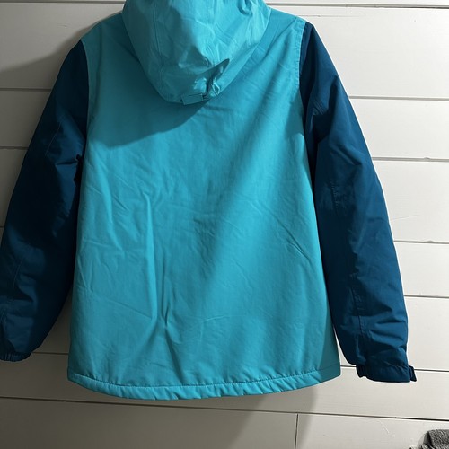 Lands End Girls Waterproof Coat Parka Size XXL 18/20 Quilted Hooded Blue - Picture 16 of 20