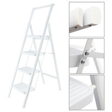 4 Step Ladder, Foldable Step Stools for Adults Anti-Slip Pedal, Lightweight UK