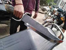 CUSTOM HANDMADE HIGH CARBON STEEL 1095 HUNTING BOWIE KNIFE WITH STAG HORN HANDLE