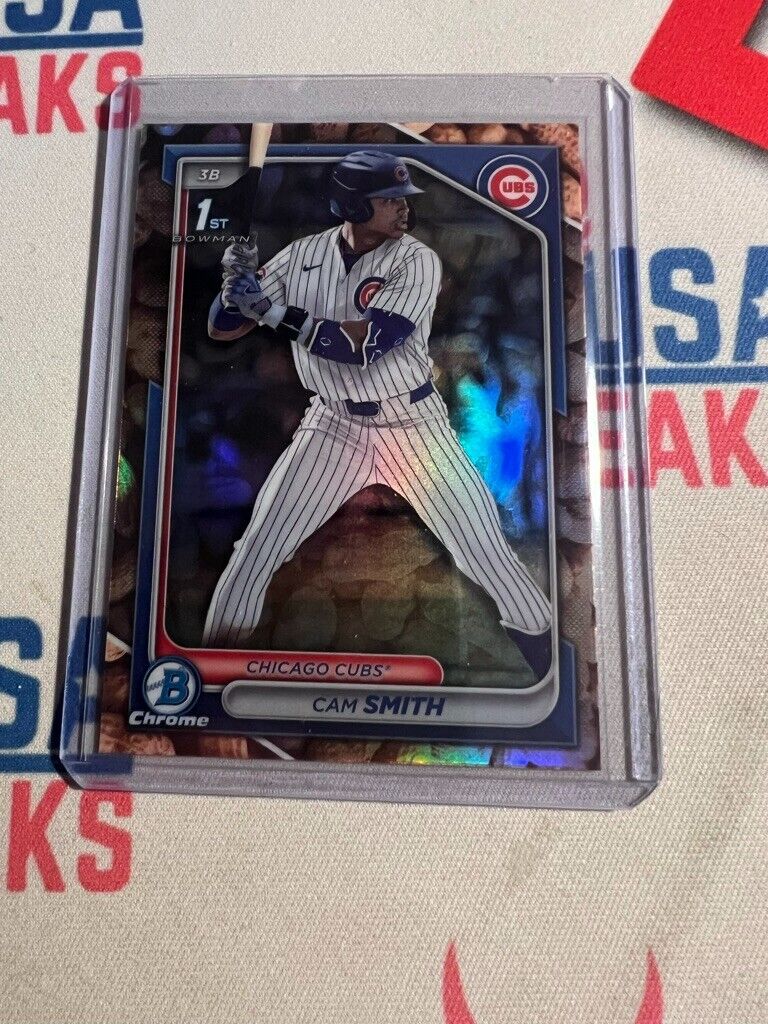2024 Bowman Draft Chrome Baseball Cam Smith Peanuts 1st Refractor SP