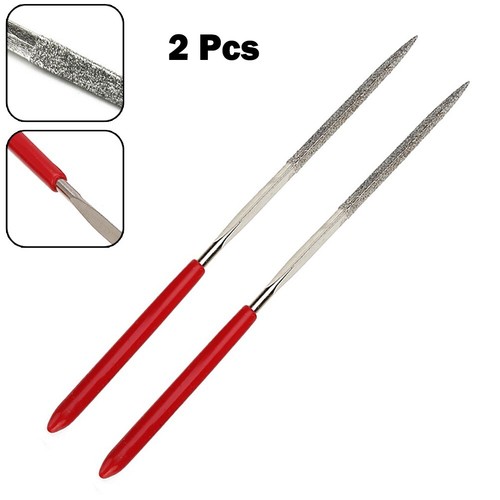Strumenti di archiviazione precisi 2 pz 3x140 mm file ad ago diamantato per lavori di dettaglio - Foto 4 di 12