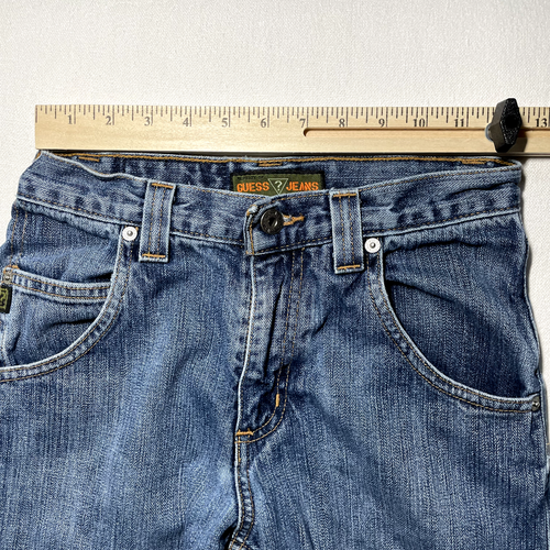 Vintage Guess Jeans Kids 10 Blue Baggy Wide Leg Grunge Skater Boys Y2K Youth - Picture 6 of 16