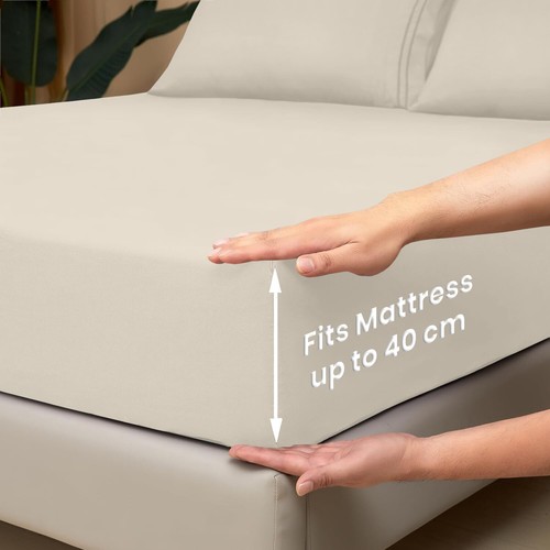 16" Deep Fitted Sheet Elastic Corners Mattress Bed Sheets Twin Full Queen King - Picture 17 of 43