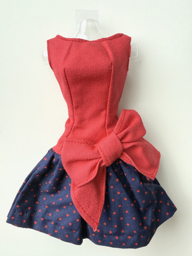 Vintage Barbie Doll Best Bow Dress HTF 1967 Variation Ken Time To Turn In, Nice!