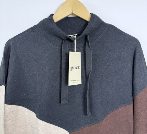 Pact Organic Cotton Colorblock Pullover Sweatshirt Damen Größe L weich bequem Neu mit Etikett - Bild 2 von 8