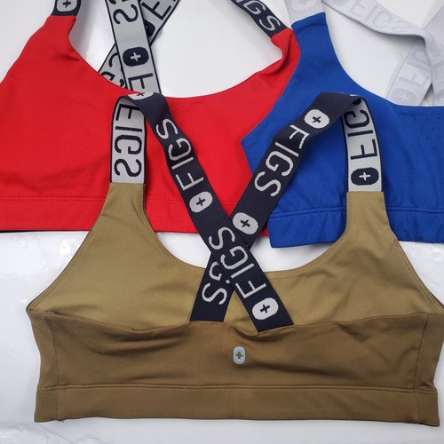 Lotto Reggiseno Sportivo Figs Oliva, Rosso, Blu Performance Sottoscrub Taglia Med - Foto 6 di 12