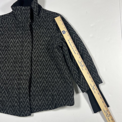 Prana Damengröße schwarz grau Chevron Wollmischung Jacke Größe Small - Bild 11 von 14