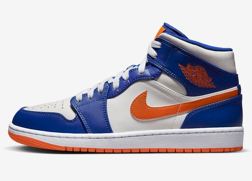 Talla 12 - Jordan 1 Mid “Knicks” (Wheaties) AIR Nike Naranja Azul - Imagen 6 de 11