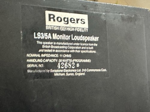 Altoparlanti monitor BBC Rogers Ls3/5a - Foto 10 di 19