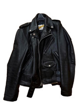 SCHOTT Perfecto 618 Double Riders Leather Jacket Black Size 34 PreOwned