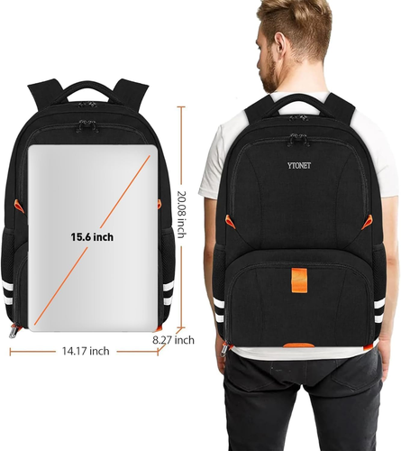 Gym Travel Backpack w/ Shoe Compartment & USB Port – Fits 15.6" Laptop - Picture 3 of 12